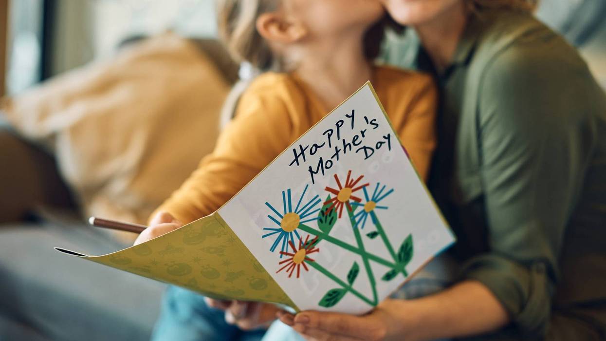 Mom Getting A Mother's Day Card