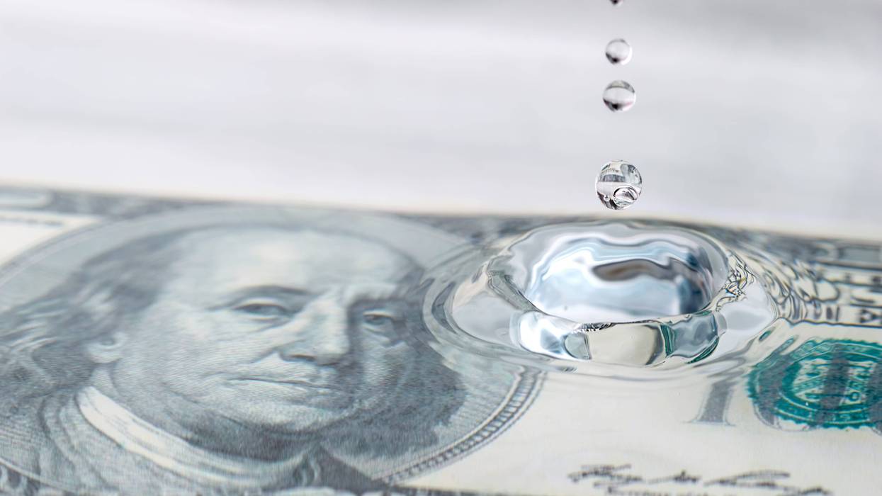 Money in water