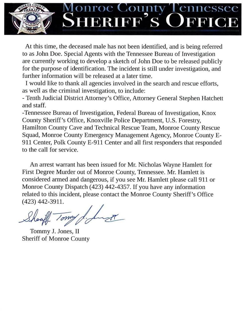 Monroe County TN Sheriff