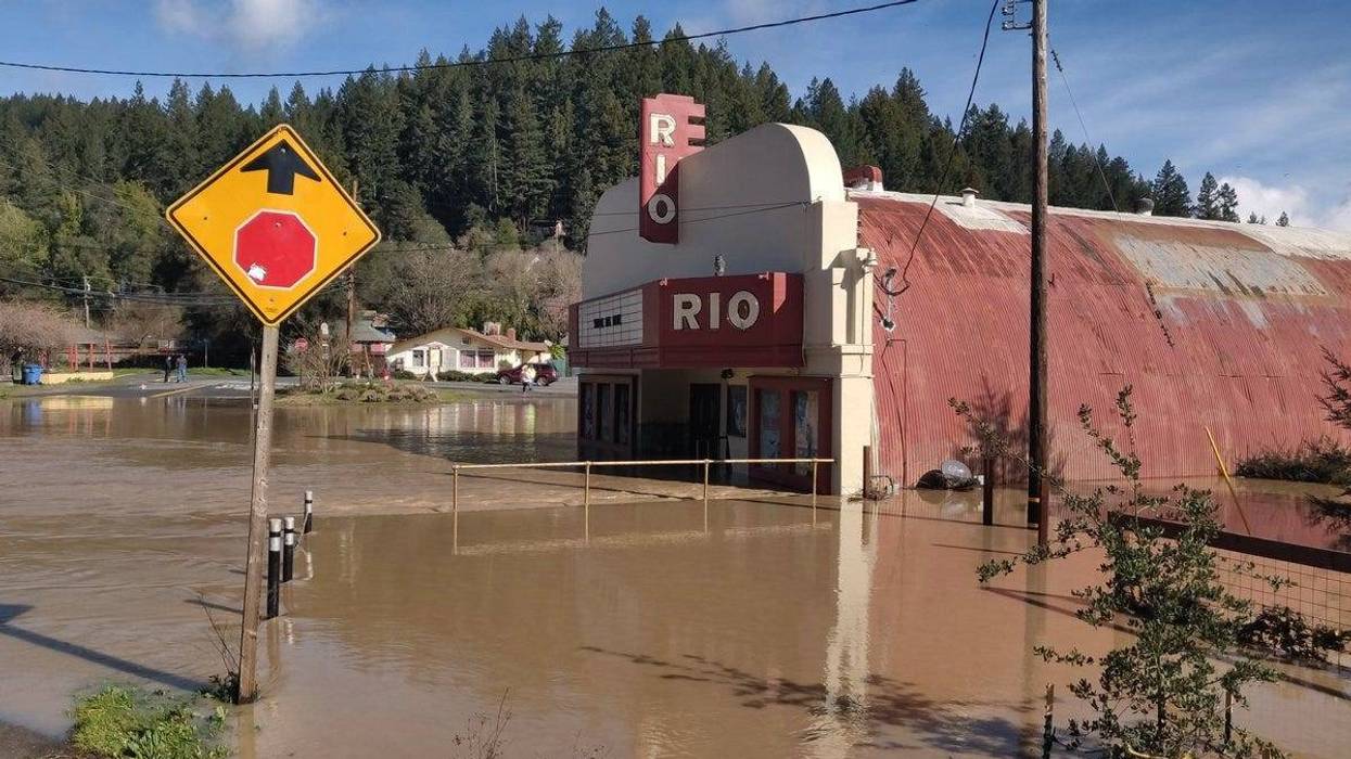 Monte Rio in Sonoma County was underwater after the Russian River flooded in late February 2019.