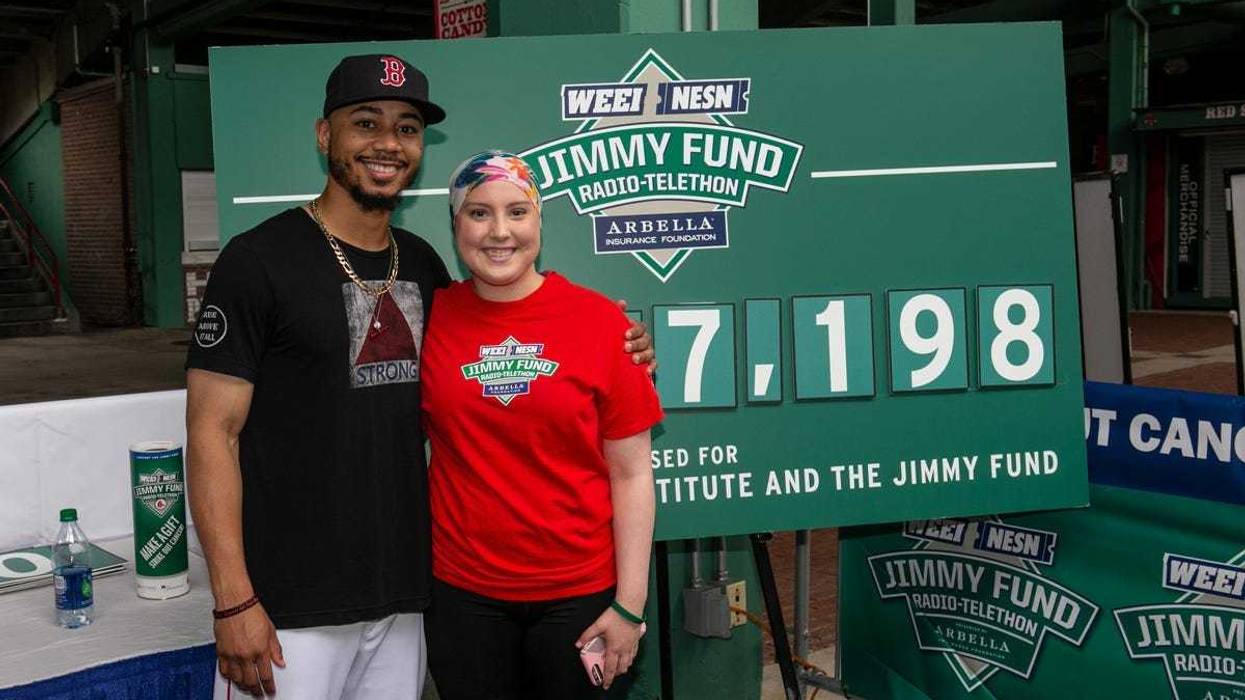 Mookie Betts and Madison Paskell, 16, B-All Leukemia.