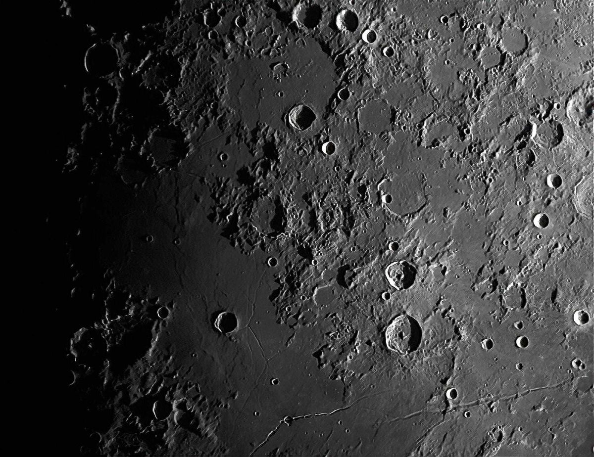 Moon surface stock photo.
