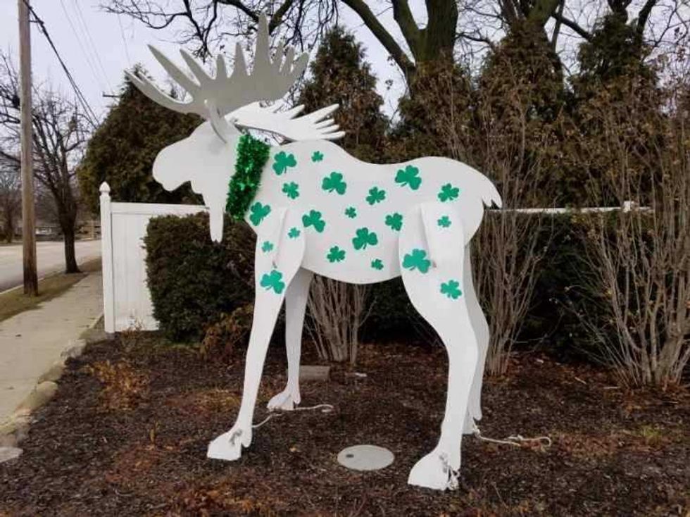 "Moose of Midland" decorated for St. Patrick