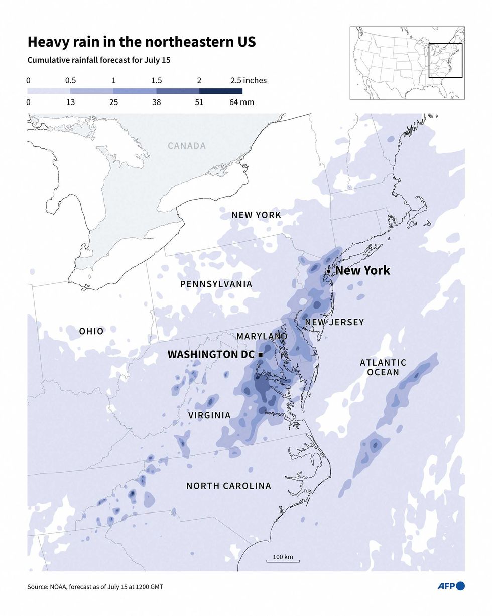 More than 6 inches of rain fell on parts of the New York metro over the span of a couple hours on Monday night