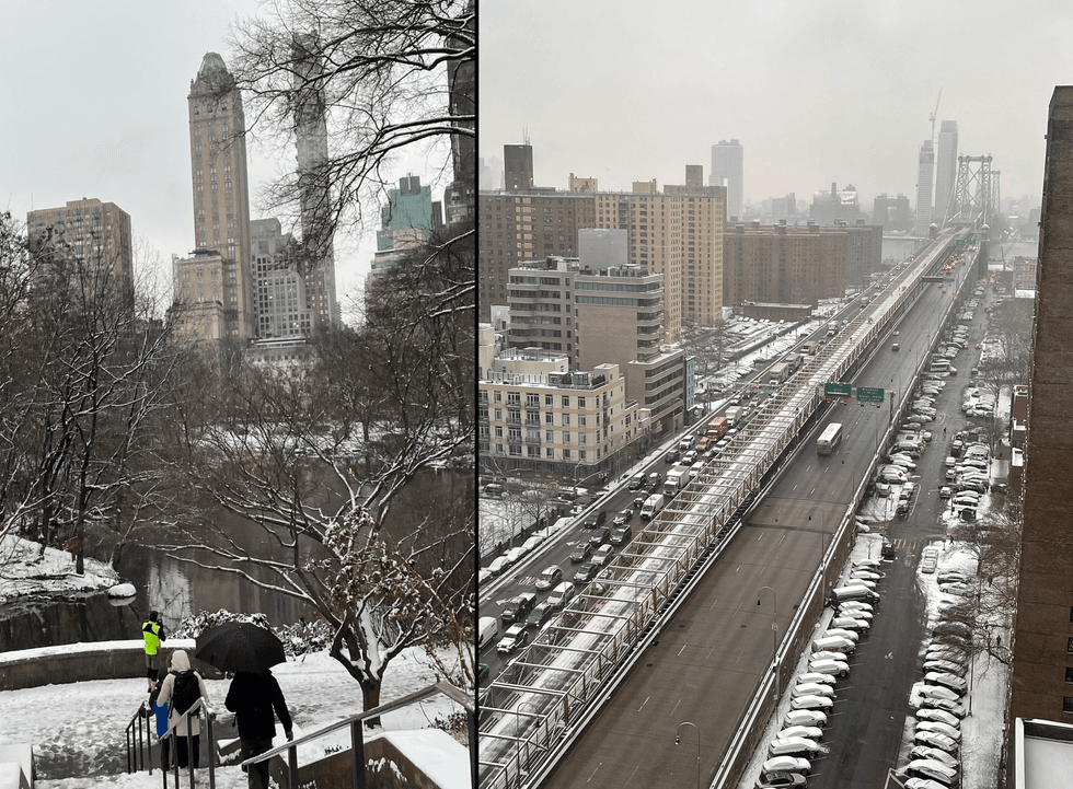 More than an inch of snow fell on the city Monday night into Tuesday