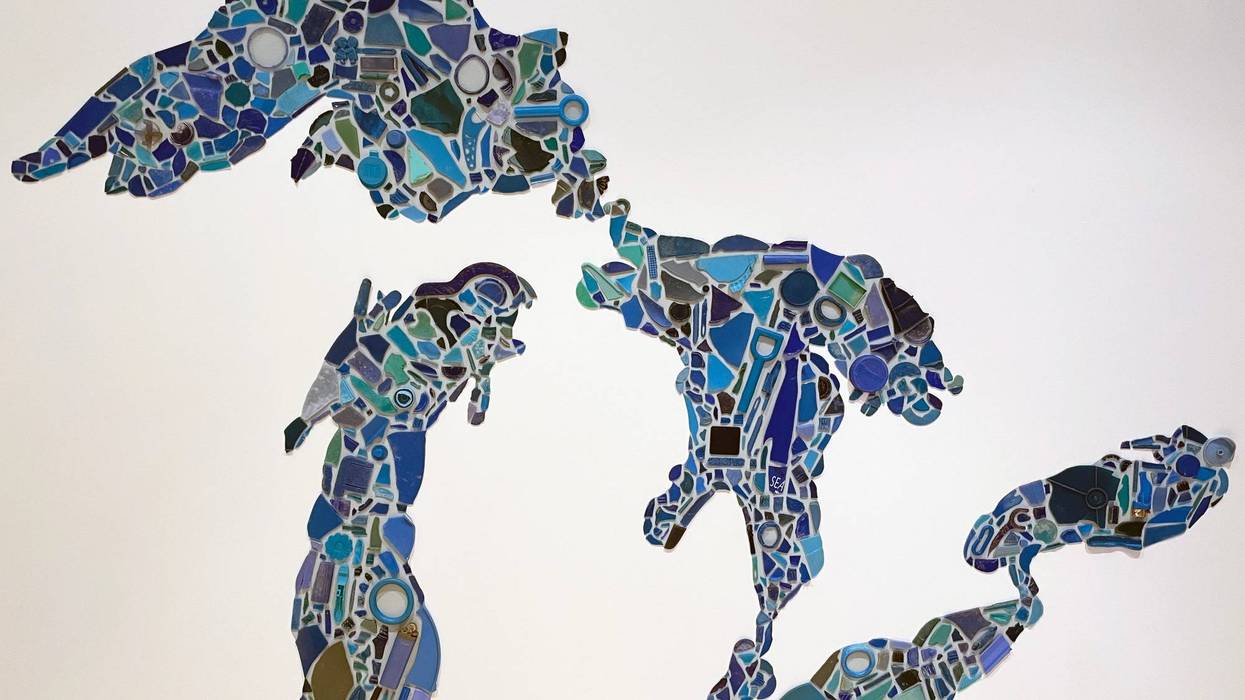 Mosaic of Michigan's great lakes