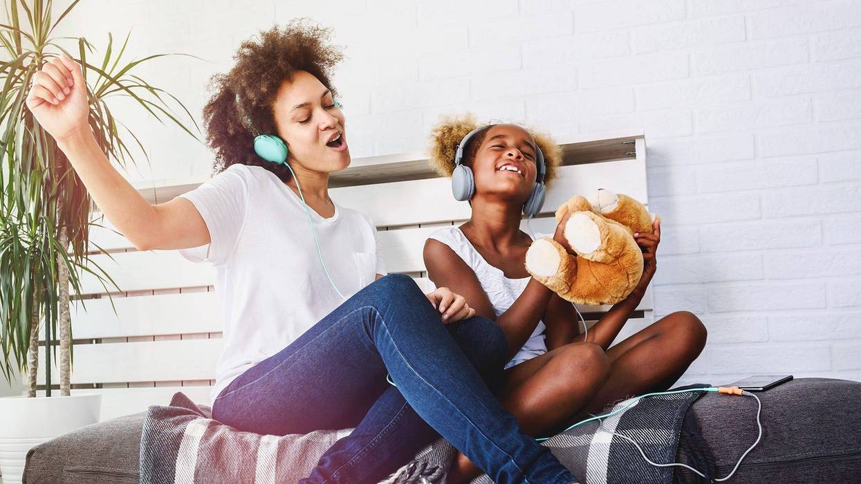 Mother and Daughter sing