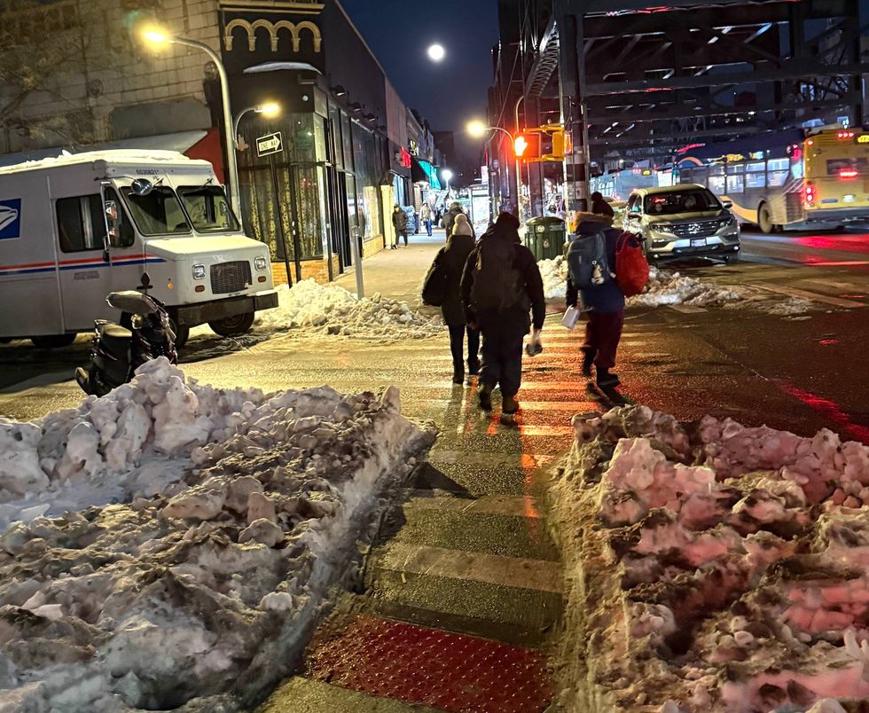 Mounds of frozen snow have hampered travel and cleanup in the three weeks since the snowstorm on Jan. 25