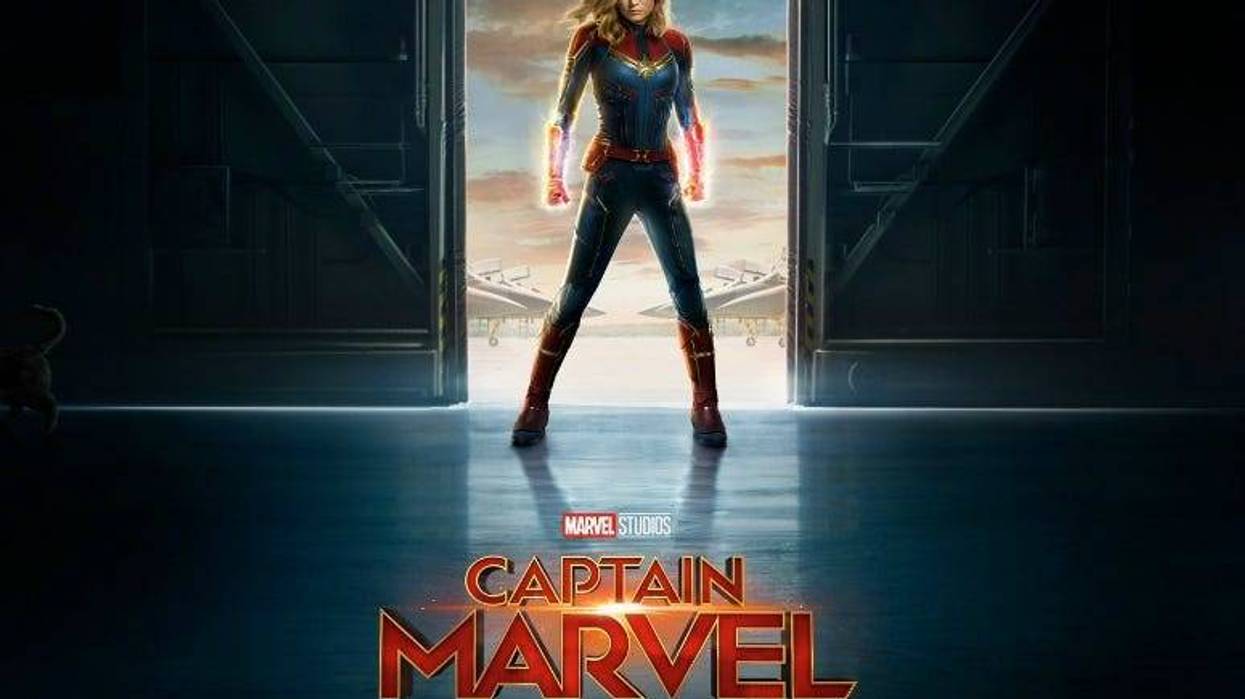 Movie poster for Marvel Studios' 'Captain Marvel' starring Brie Lason