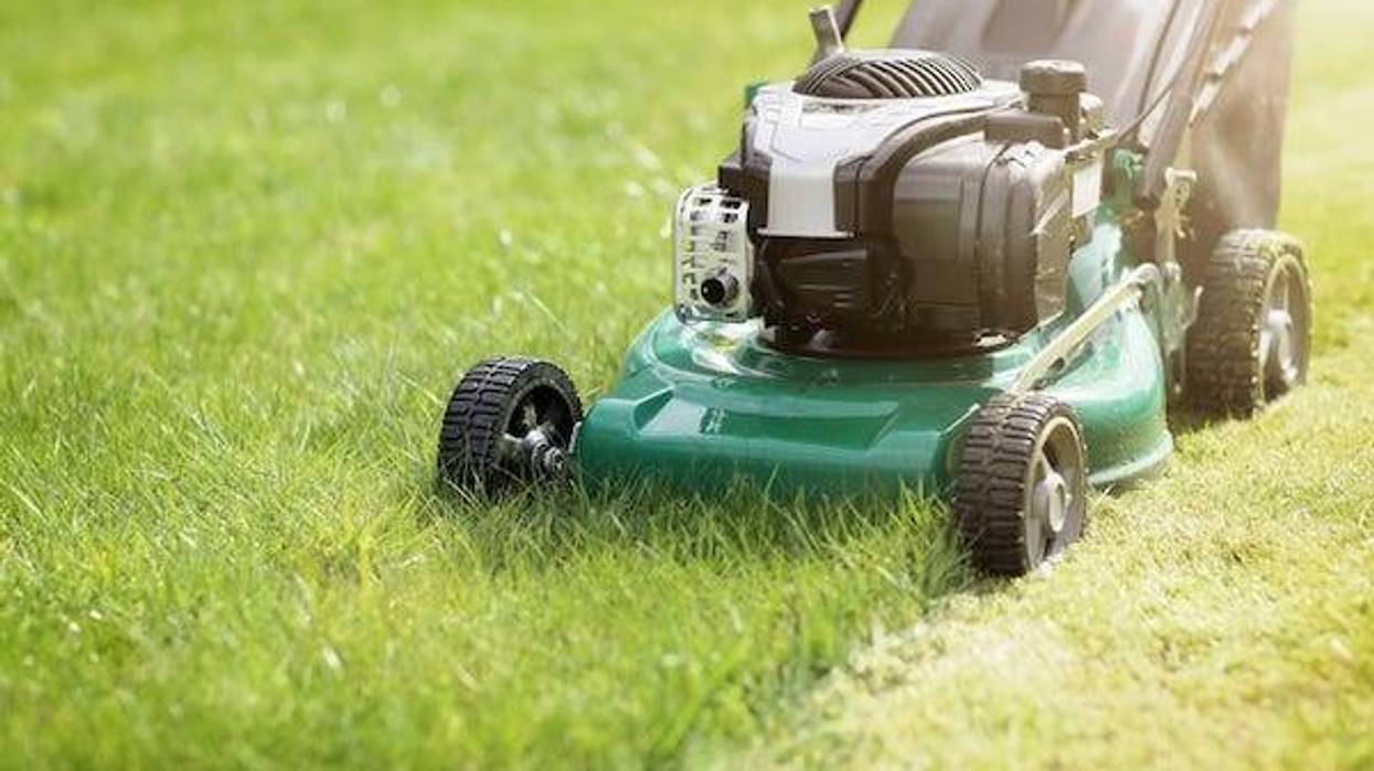 Mowing long grass