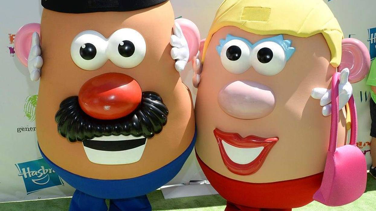 Mr. and Mrs. Potato Head attend the Points of Light generationOn Block Party on April 18, 2015 in Los Angeles, California.
