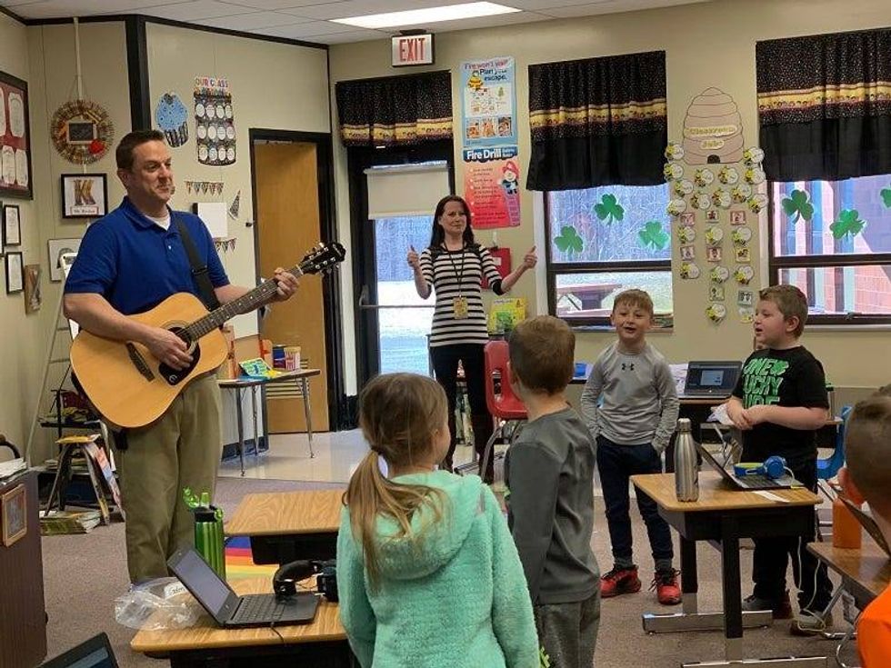 Mr. Krokos and Lissa singing