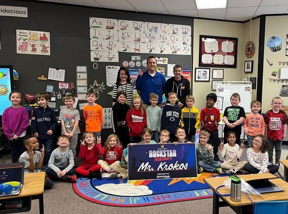 Mr. Krokos, Rocky & Lissa and the entire class