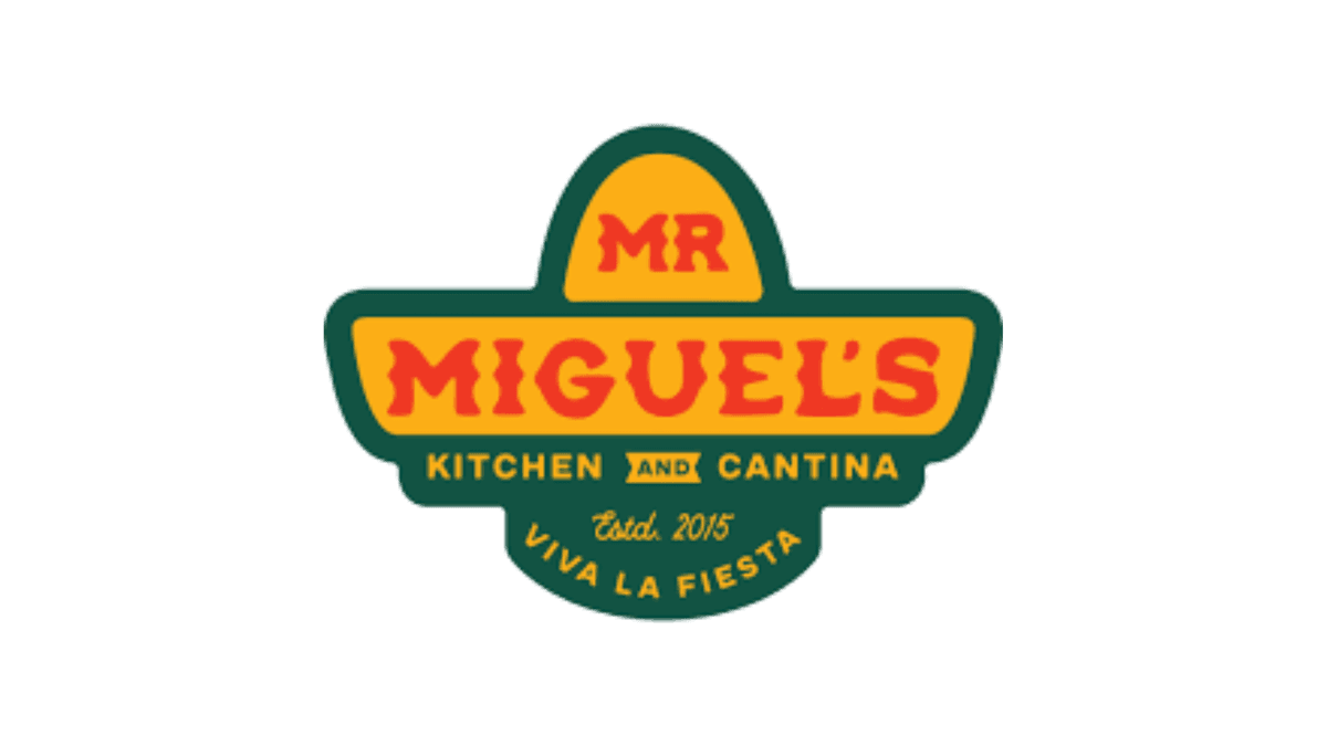 Mr. Miguel's Kitchen & Cantina logo. Estd. 2015. Viva La Fiesta.