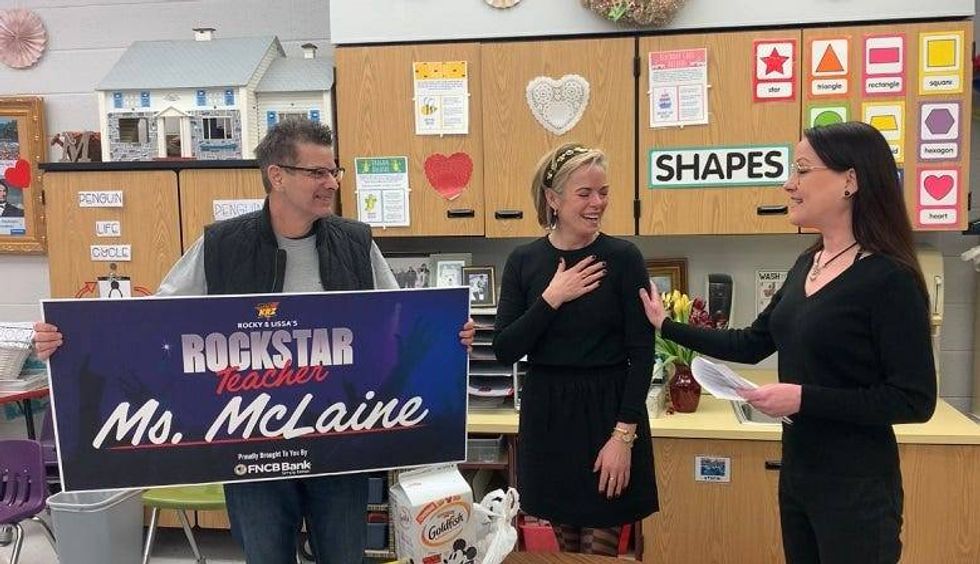 Ms. McLaine with Rocky & Lissa