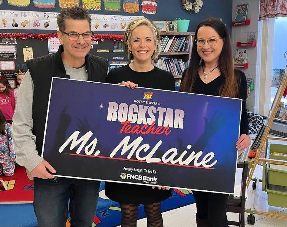 Ms. McLaine with Rocky & Lissa