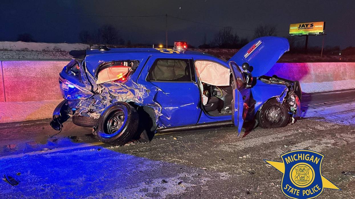 MSP car crushed in crash