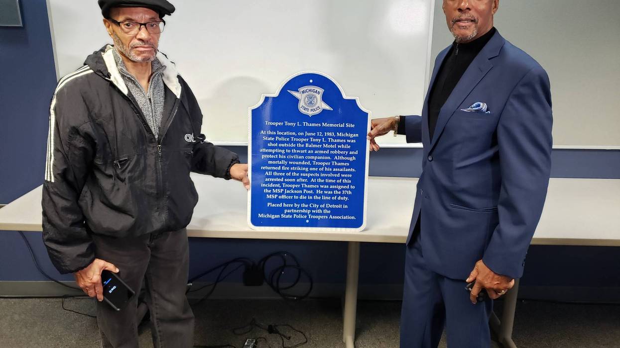MSP dedication sign for Trooper Tony Thames