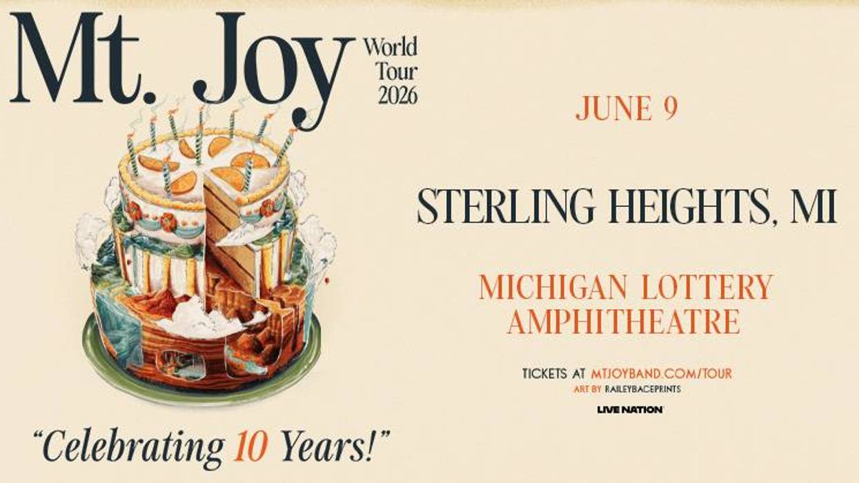 Mt. Joy World Tour 2026 poster: 10-year anniversary concert, Sterling Heights, MI, June 9.