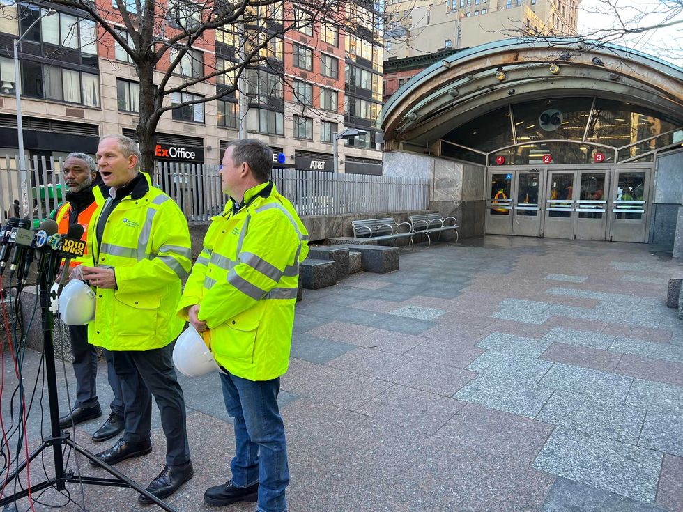 MTA Chair Janno Lieber speaks during Friday morning