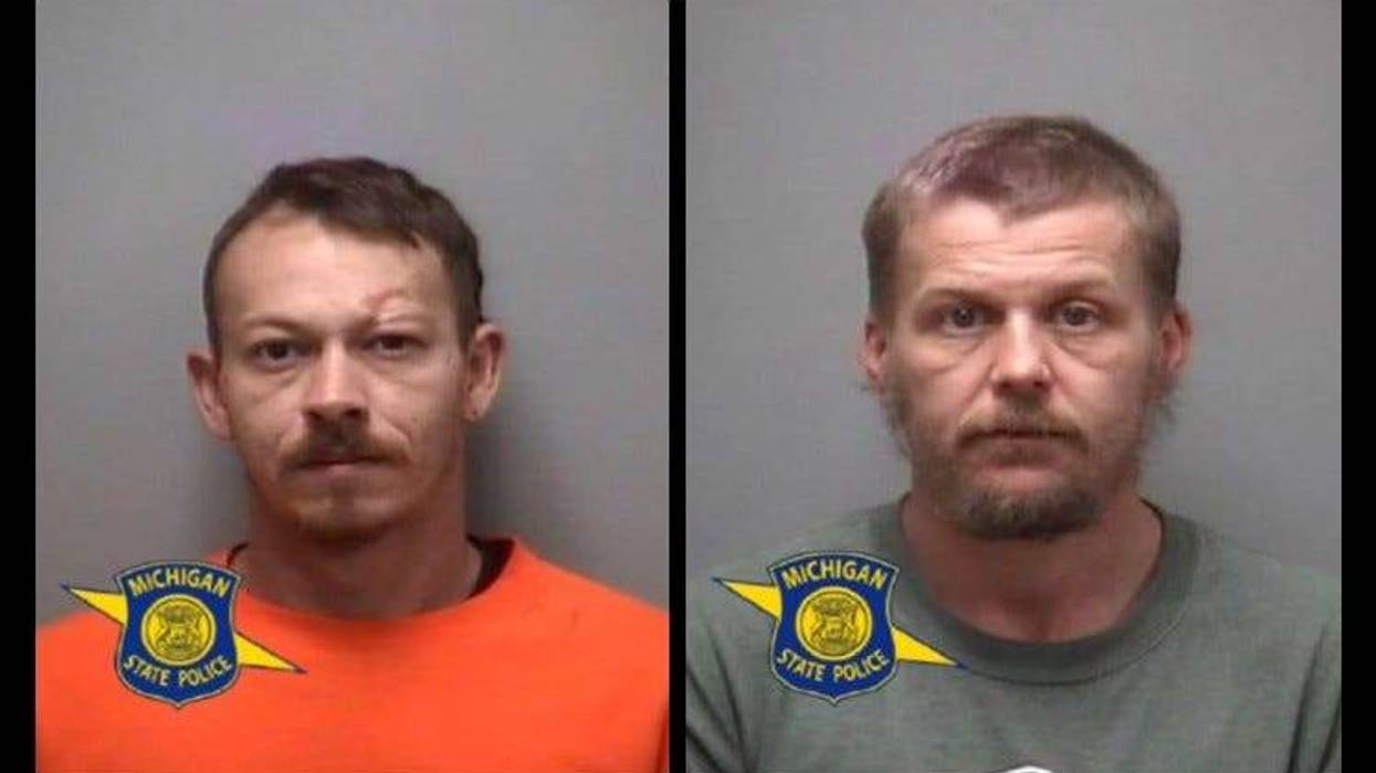 Mugshots of Christopher Davis Lafayette, left, and Donald Rommel