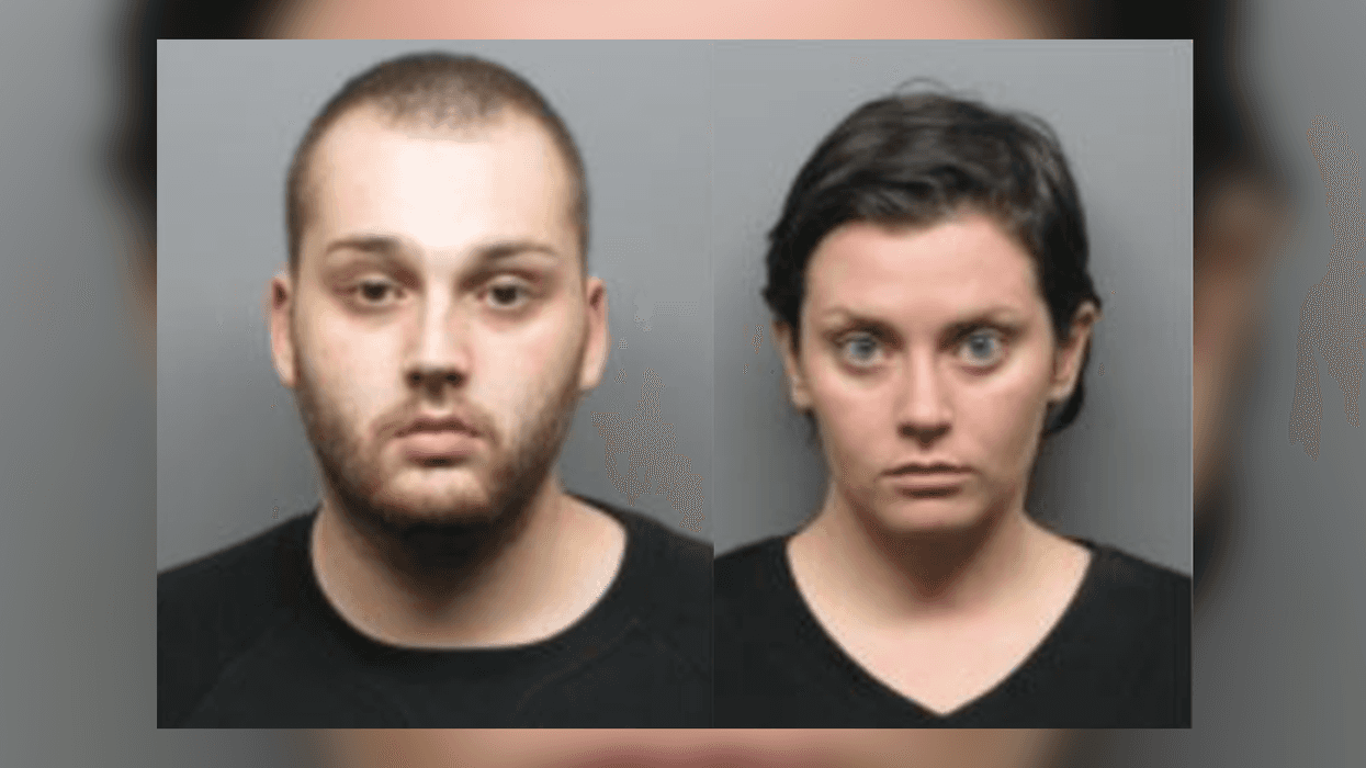 Mugshots of Jonathan (left) and Cameron Perez (right) a husband and wife accused of luring a man online to meet in person before robbing him in a Thousand Oaks, Calif. hotel, according to the Ventura County Sheriff's Office.