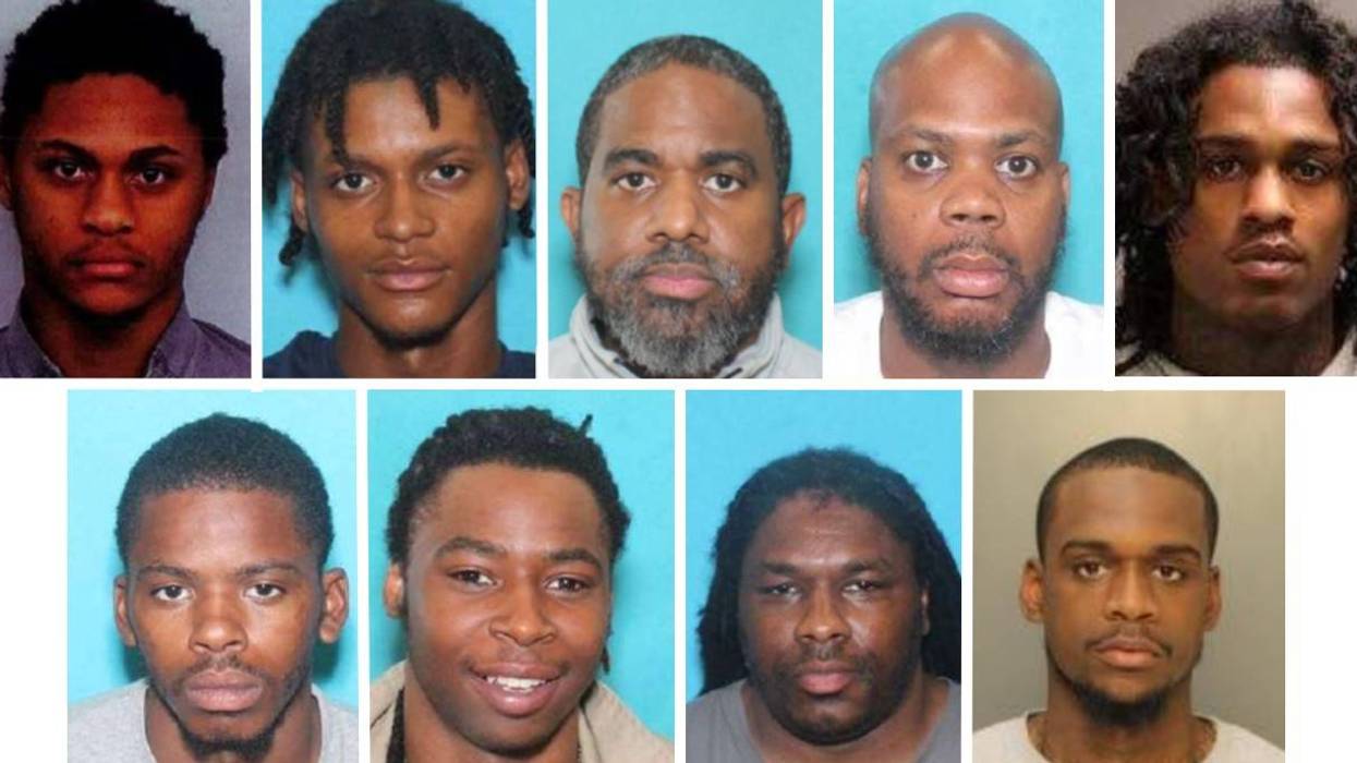 Mugshots of Robert Laurie, Jacque Houston, Leshaun Spruell, Christopher Coward, Abdul Hines, Shariff Perry, Michael Reaves, Jahylin Melchur and Isaac King-Payton are all wanted by Philadelphia authorities for separate homicides.