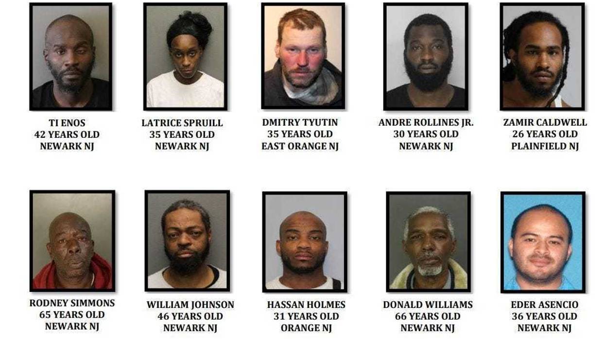 Mugshots of some people arrested during sweep.