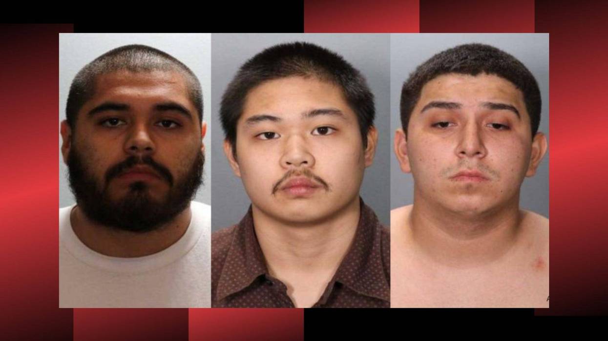 mugshots of three young men
