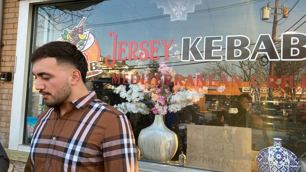 Muhammed Emanet stands in front of his parents' restaurant, Jersey Kebab, in Haddon Township. On Feb. 25, 2025, ICE agents arrested his parents, Celal and Emine Emanet. The shop is now closed indefinitely.