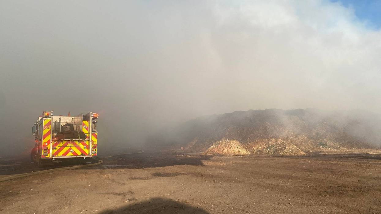 Mulch fire