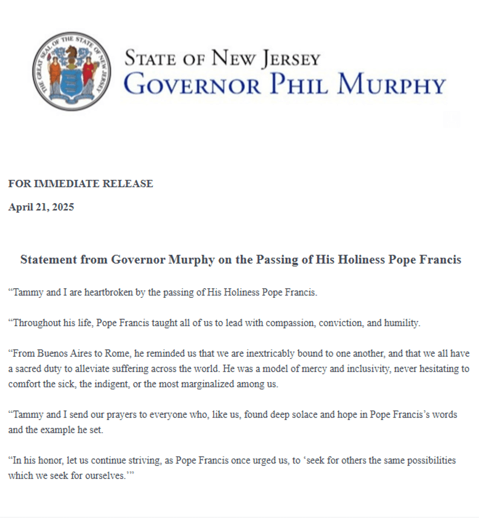 Murphy said Pope Francis led with "compassion, conviction and humility"