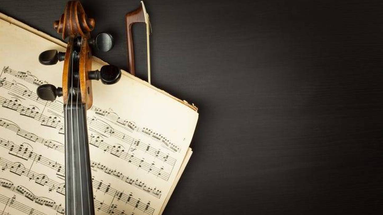 Music Sheet With Violin
