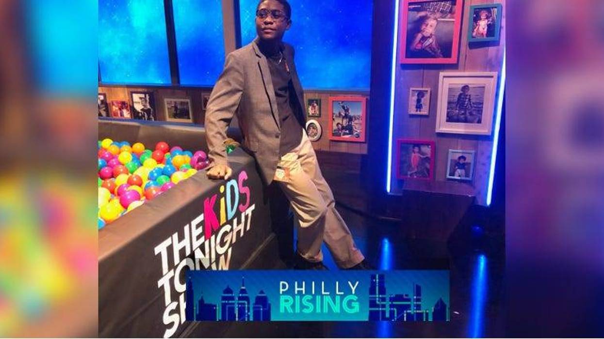 MyKey Cooper on the set of "The Kids Tonight Show"