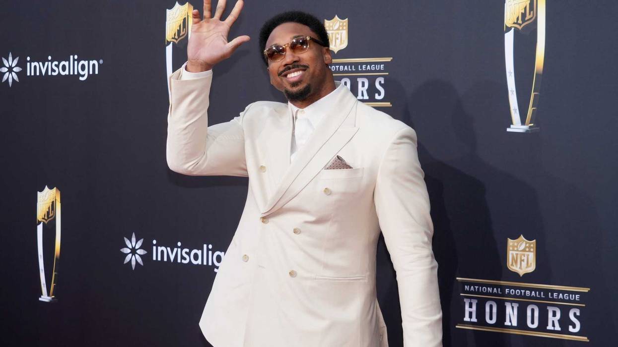 Myles Garrett on red carpet