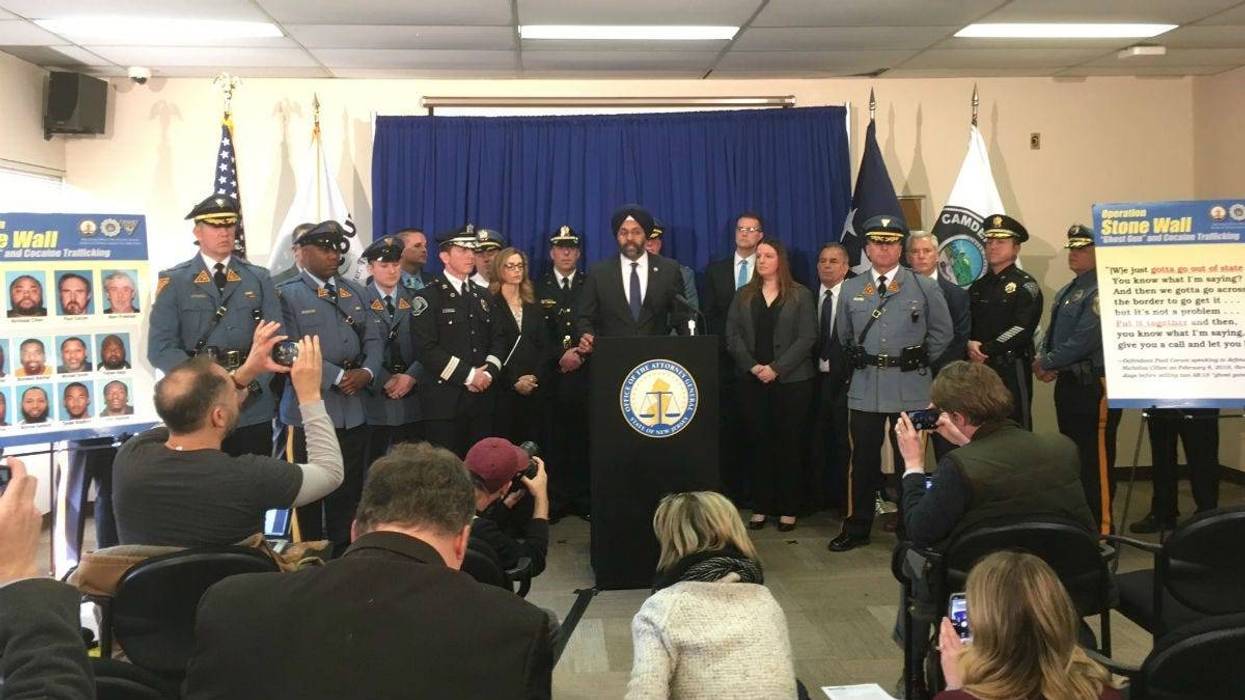 N.J. Attorney General Gurbir Grewal announces the first “ghost gun” seizures and arrests, under a new law banning untraceable weapons.