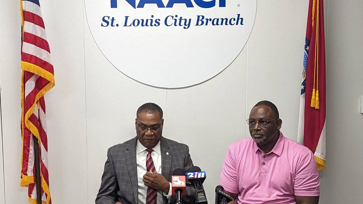 NAACP of St. Louis, President Adolphus Pruitt and bus mechanic Jerry Ellis