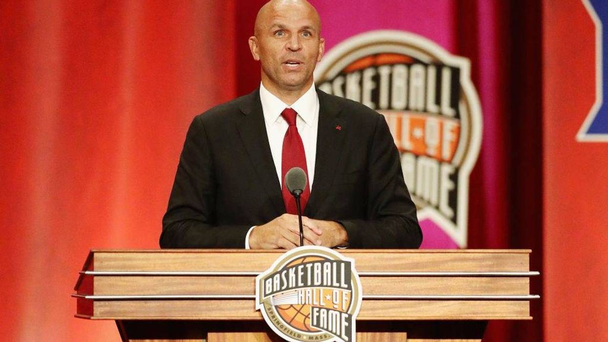 Naismith Memorial Basketball Hall of Fame Class of 2018 enshrinee Jason Kidd speaks during the 2018 Basketball Hall of Fame Enshrinement Ceremony at Symphony Hall on September 7, 2018 in Springfield, Massachusetts.