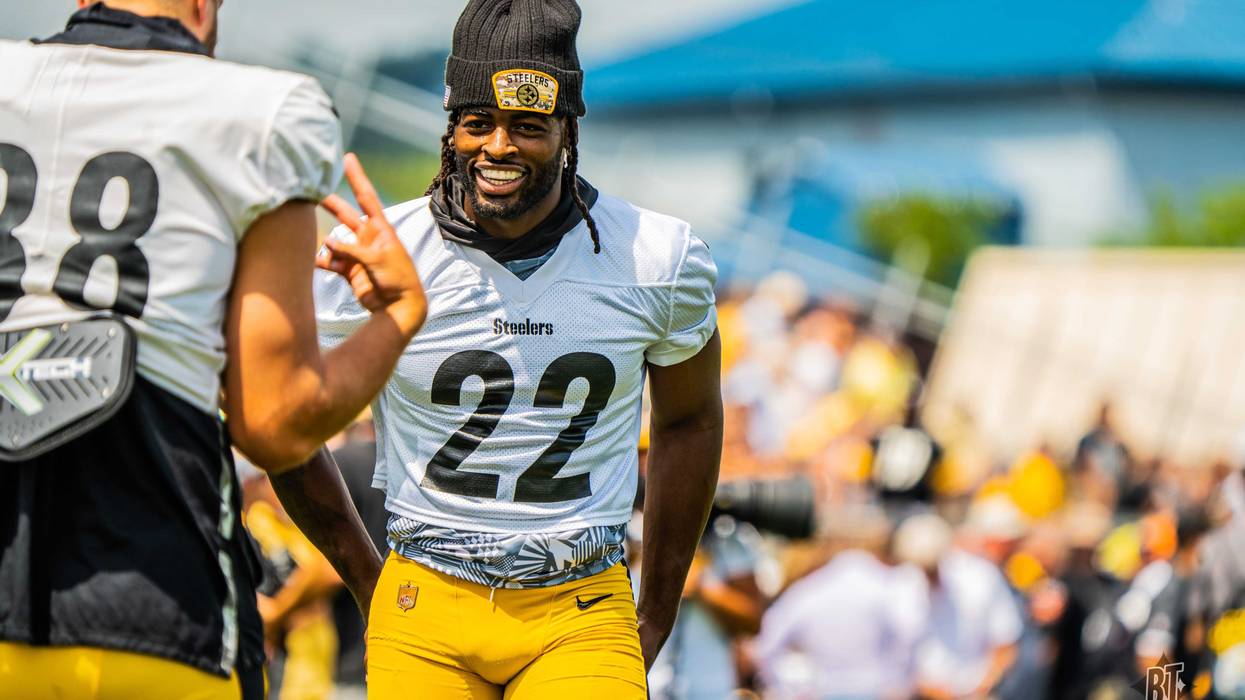 Najee Harris at practice