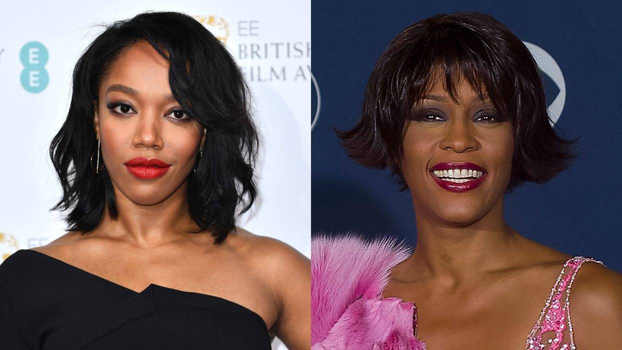 Naomi Ackie and Whitney Houston