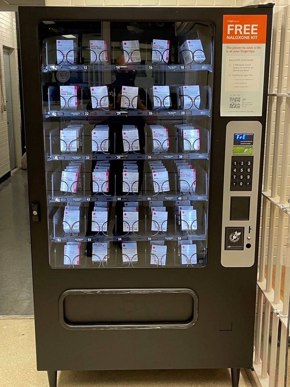 Narcan vending machine at the Oakland County Jail