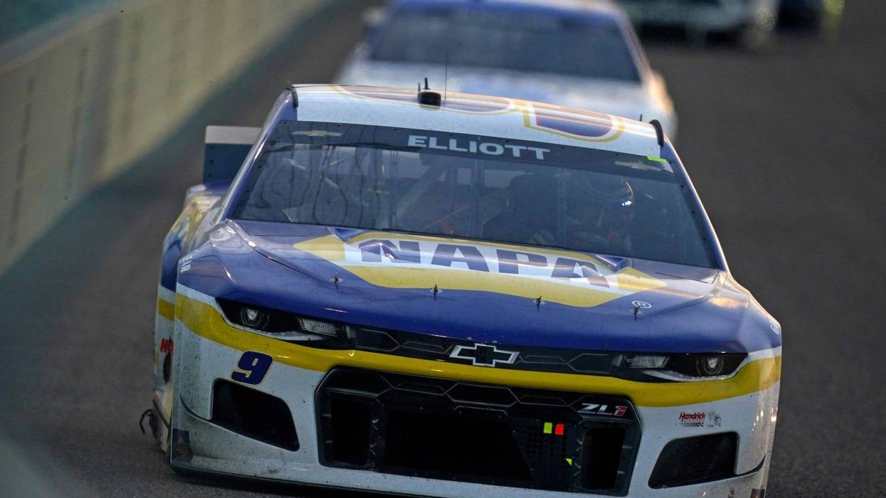 NASCAR Cup Series driver Chase Elliott (9) races during the Dixie Vodka 400 Homestead-Miami Speedway.