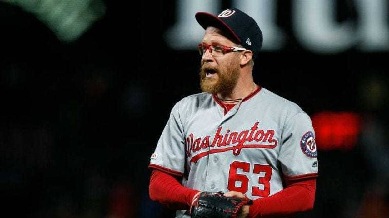 Nationals closer Sean Doolittle celebrates a win over the Giants.