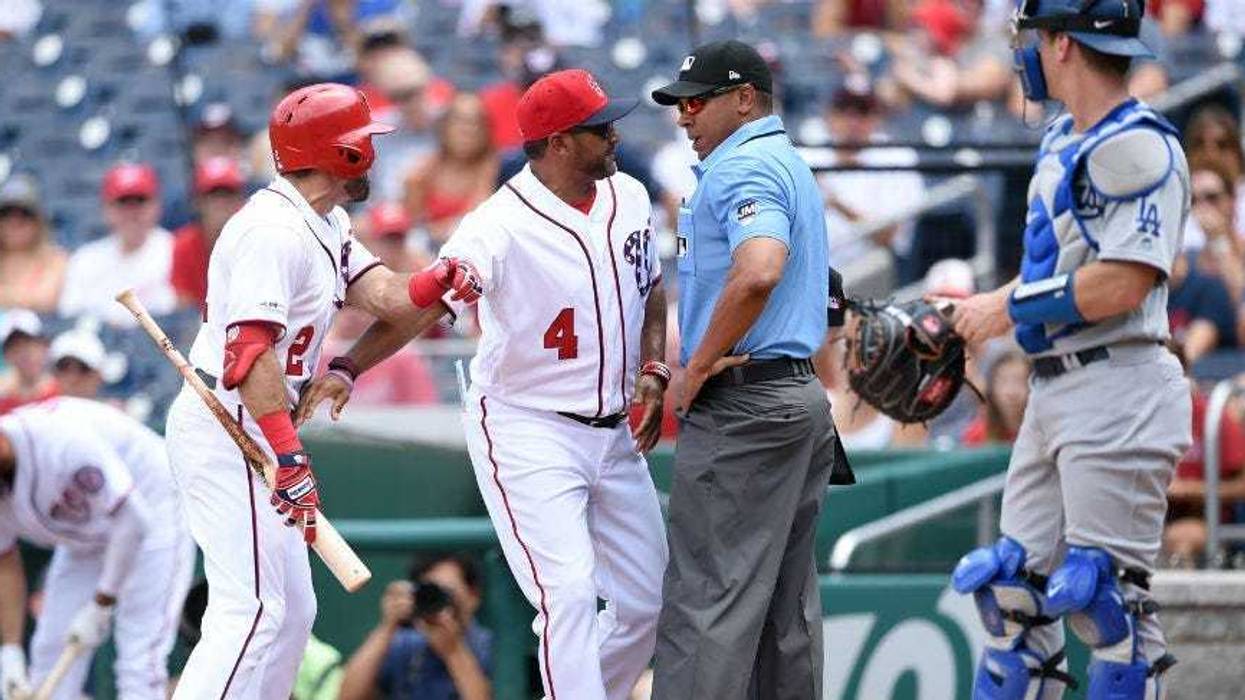 Nationals manager Dave Martinez and Adam Eaton ejected in 1st inning vs. Dodgers.
