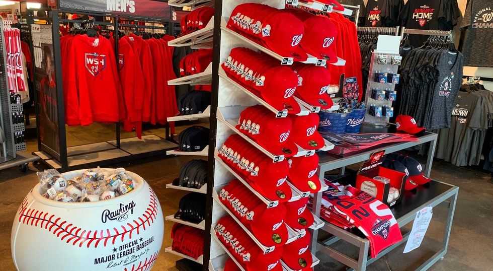 Nationals World Series Fitted Hats Red