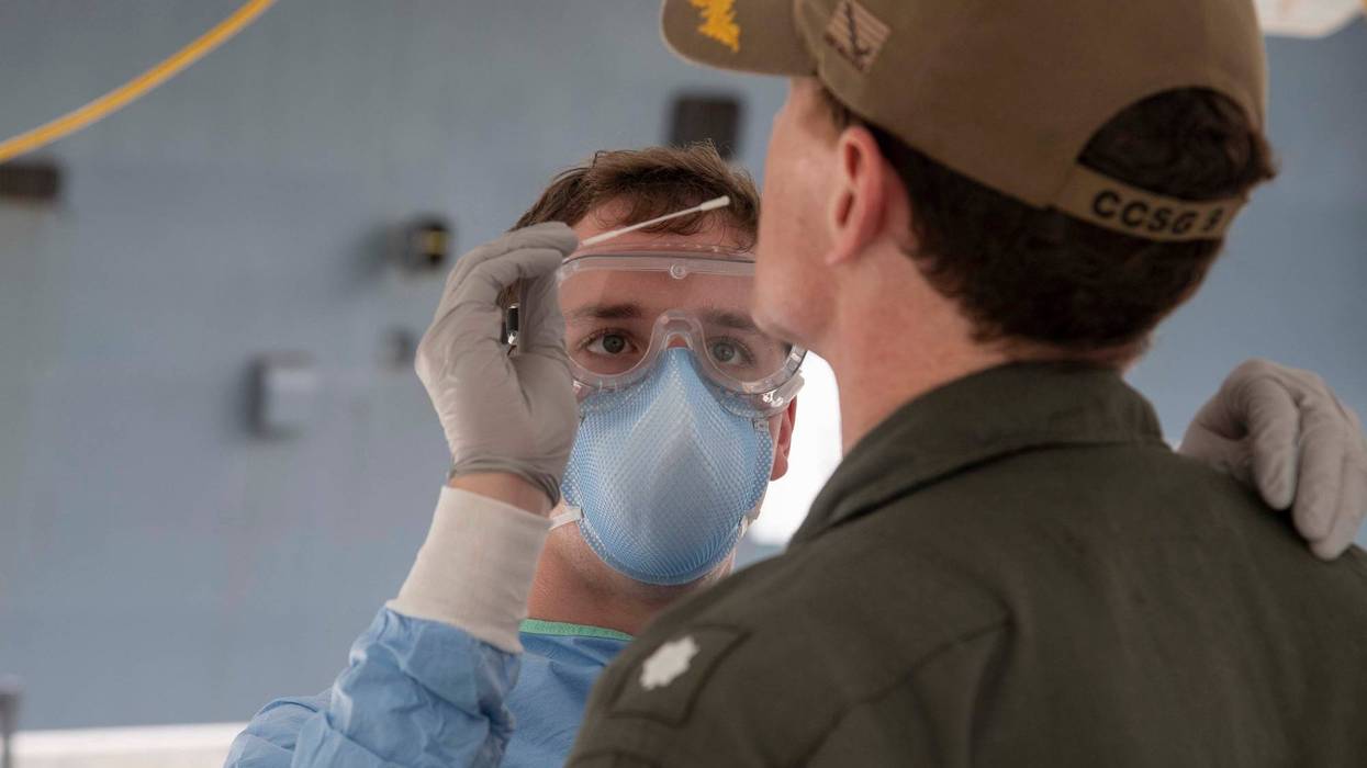Navy Seaman Hayden Runyon, a medical corpsman assigned to 3rd Medical Battalion, 3rd Marine Logistics Group