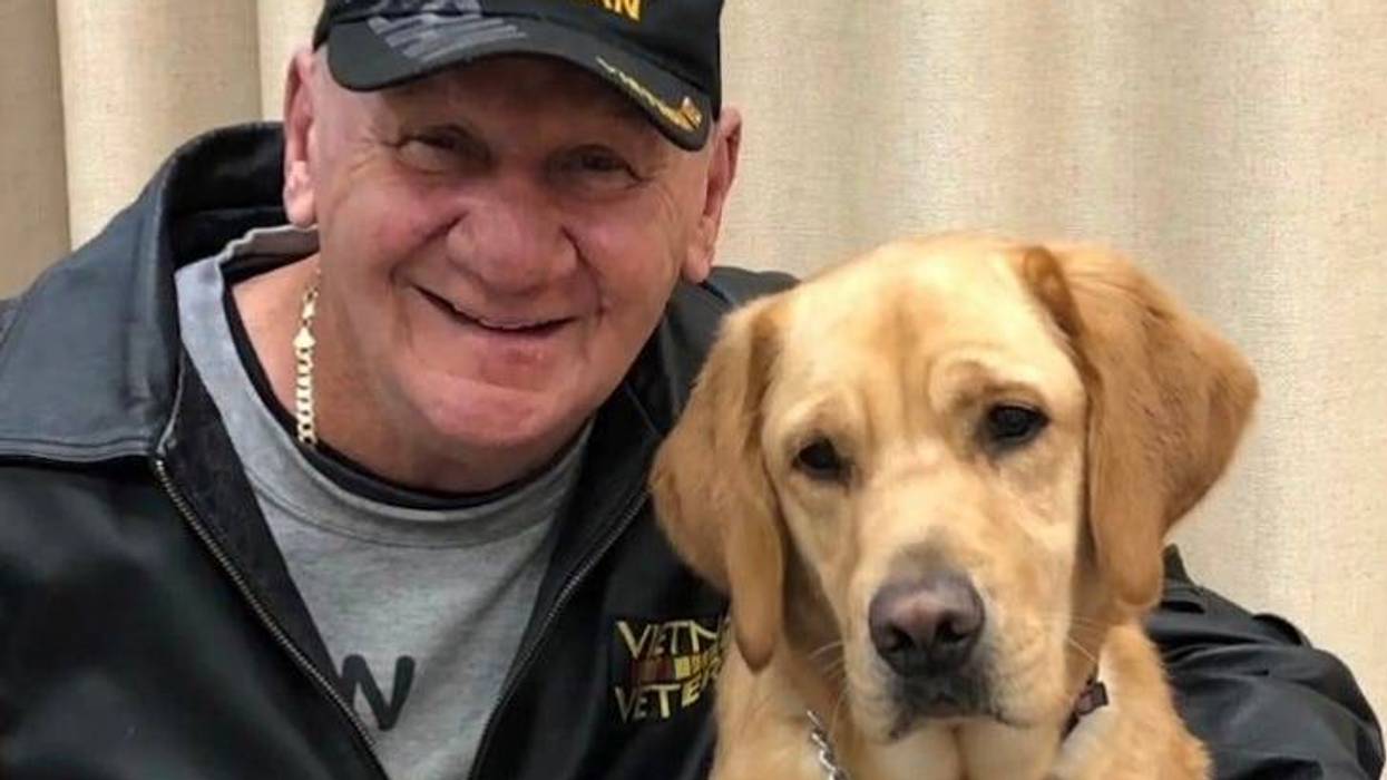 Navy veteran, Salvatore Argano, receives service dog named Sylvie from nonprofit