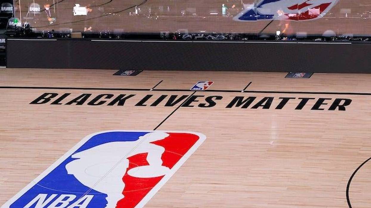 NBA Court, Black Lives Matter, Logo, Empty, Bench