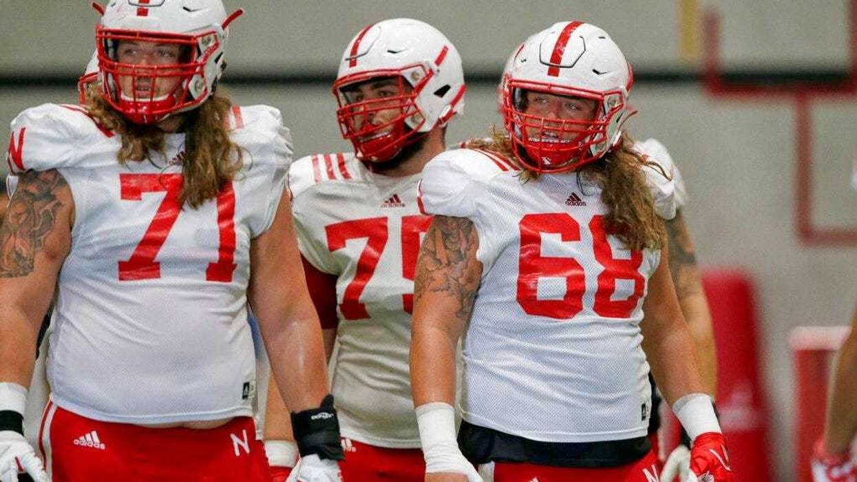 Nebraska' Matt Farniok (71) and his brother Will Farniok