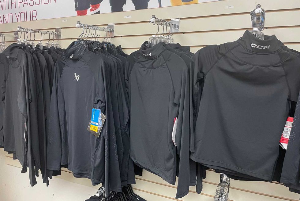 Neck guard compression shirts